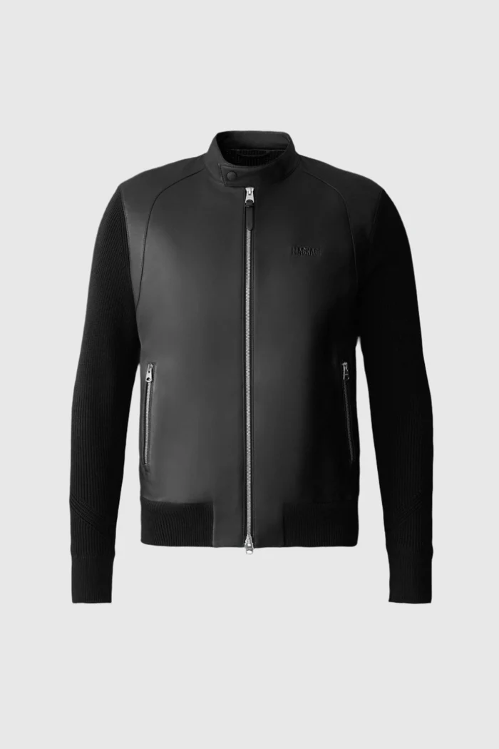 DOMINIC-Z Mixed Media Logo mackage Jacket DOMINIC-Z Mixed Media Logo mackage Jacket