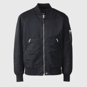 EMILIO-CR Satin Bomber Jacket