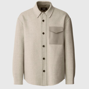 EMMANUEL-HB Double-Face wool Overshirt in Herringbone Mackage Jacket