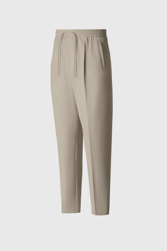 MARTIN-Z Pleated wool Brown pants with elasticized waist MARTIN-Z Pleated wool Brown pants with elasticized waist