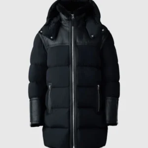 NICHOLAS Mixed-media shearling down parka